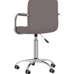 vidaXL Silla de oficina giratoria tela gris Taupé Discount