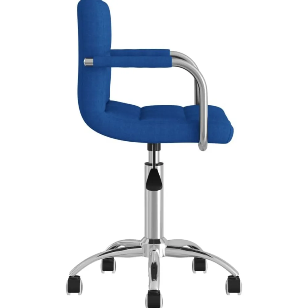 vidaXL Silla de oficina giratoria de tela Azul Best