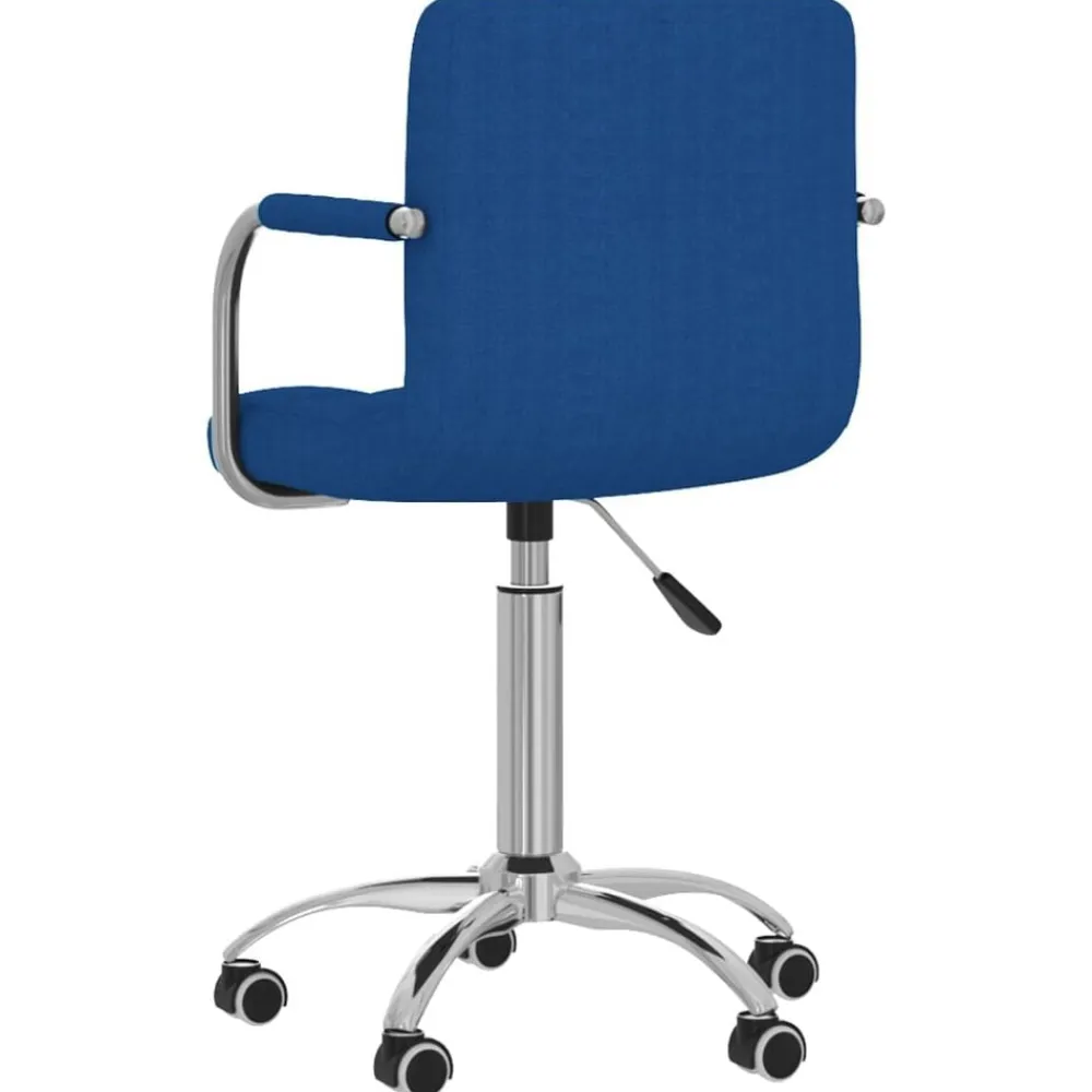 vidaXL Silla de oficina giratoria de tela Azul Best