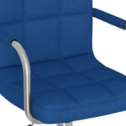 vidaXL Silla de oficina giratoria de tela Azul Best