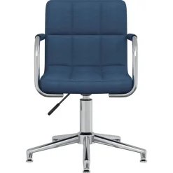 vidaXL Silla de oficina giratoria de tela Azul Online