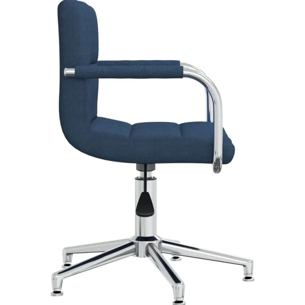 vidaXL Silla de oficina giratoria de tela Azul Online