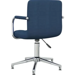 vidaXL Silla de oficina giratoria de tela Azul Online