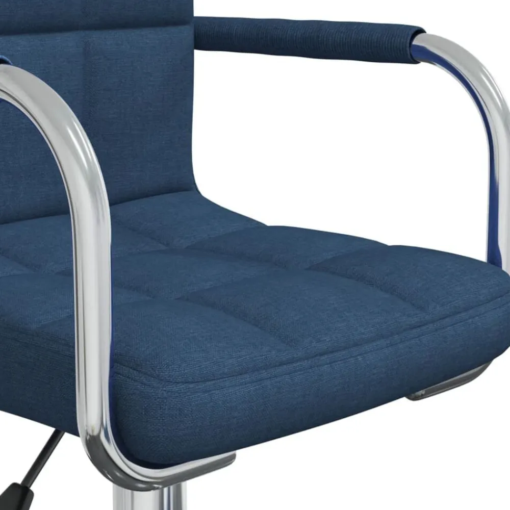 vidaXL Silla de oficina giratoria de tela Azul Online