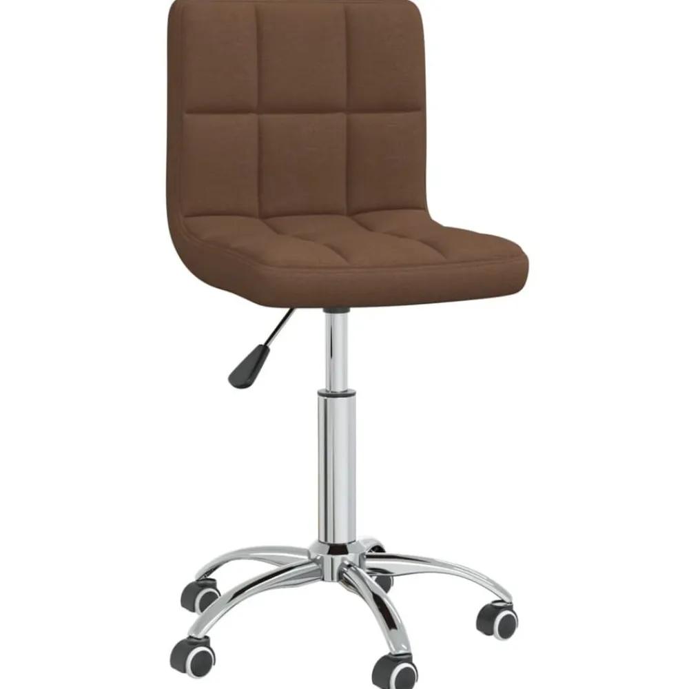 vidaXL Silla de oficina giratoria de tela marrón Marrón Discount
