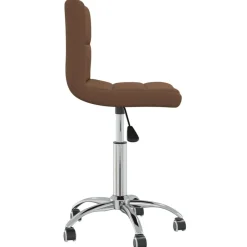 vidaXL Silla de oficina giratoria de tela marrón Marrón Discount
