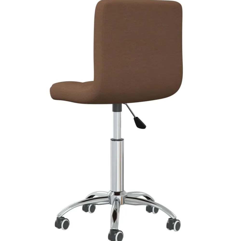 vidaXL Silla de oficina giratoria de tela marrón Marrón Discount
