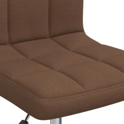 vidaXL Silla de oficina giratoria de tela marrón Marrón Discount