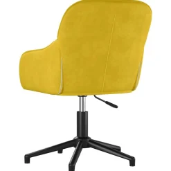 vidaXL Silla de oficina giratoria de terciopelo Amarillo