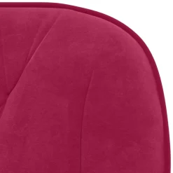 vidaXL Silla de oficina giratoria de terciopelo rojo tinto Rojo vino tinto Outlet