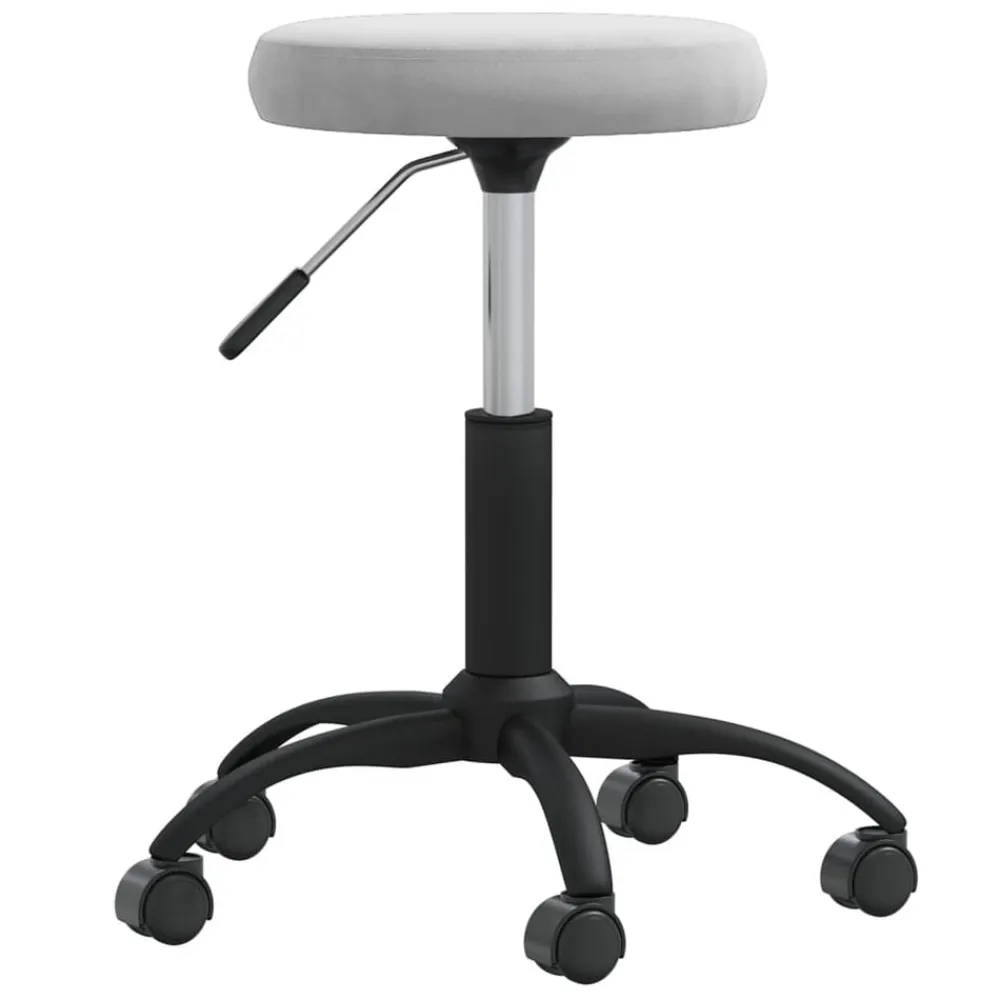 vidaXL Silla de oficina giratoria de terciopelo Gris claro Sale