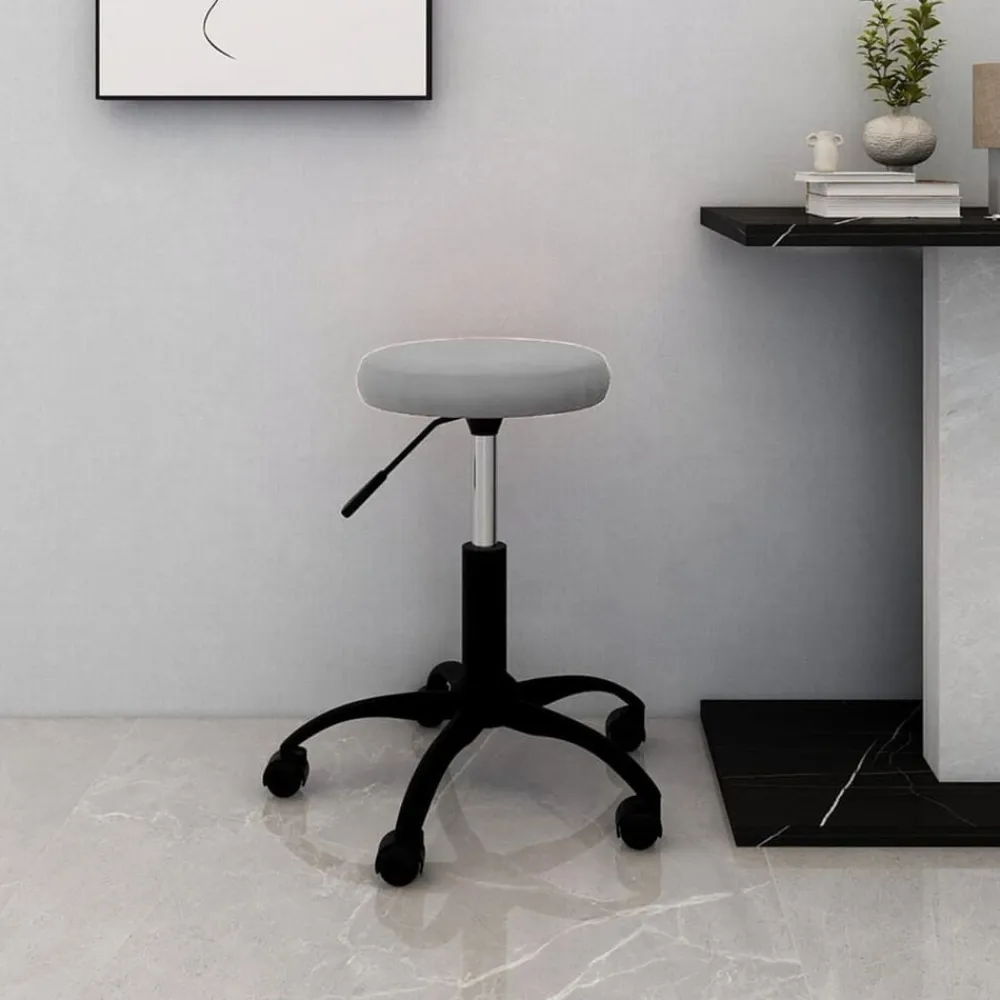 vidaXL Silla de oficina giratoria de terciopelo Gris claro Sale