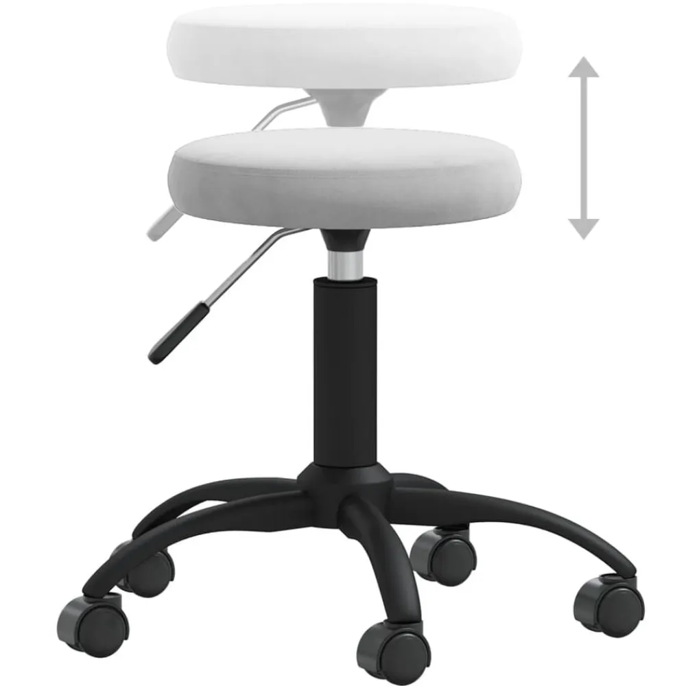 vidaXL Silla de oficina giratoria de terciopelo Gris claro Sale
