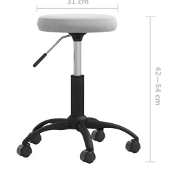 vidaXL Silla de oficina giratoria de terciopelo Gris claro Sale