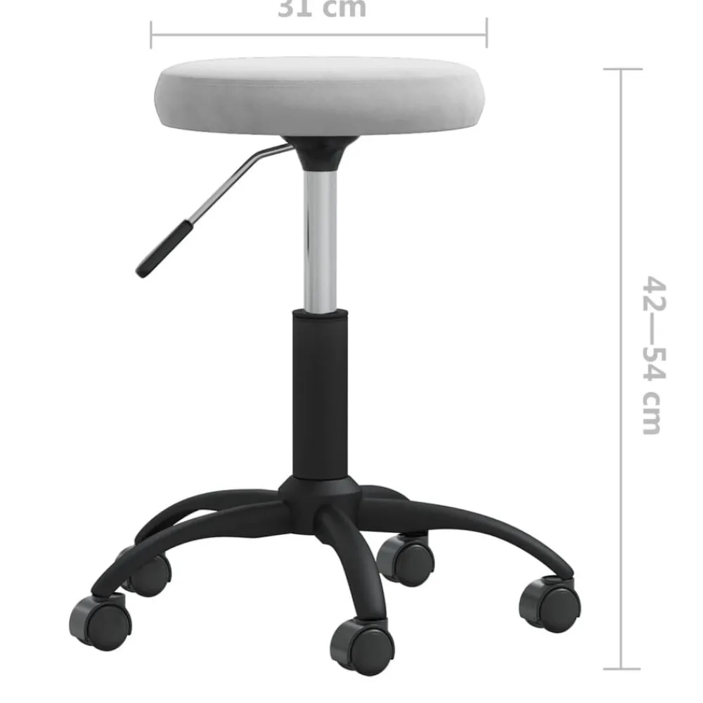 vidaXL Silla de oficina giratoria de terciopelo Gris claro Sale
