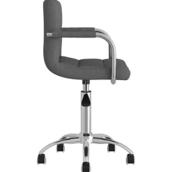 vidaXL Silla de oficina giratoria tela Gris oscuro Discount