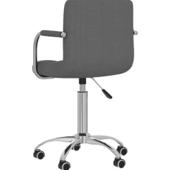 vidaXL Silla de oficina giratoria tela Gris oscuro Discount