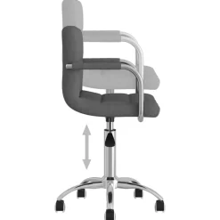 vidaXL Silla de oficina giratoria tela Gris oscuro Discount