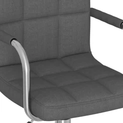 vidaXL Silla de oficina giratoria tela Gris oscuro Discount