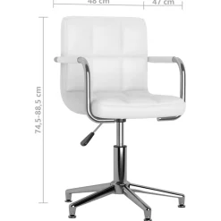 vidaXL Mobiliario De Oficina-Silla de oficina giratoria de cuero sintético