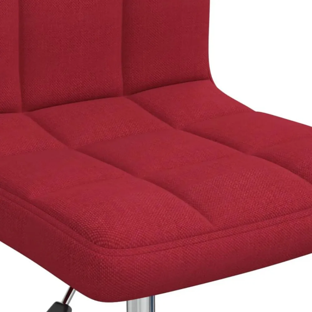 vidaXL Mobiliario De Oficina-Silla de oficina giratoria de tela color vino tinto