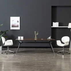 vidaXL Mobiliario De Oficina-Silla de oficina giratoria de cuero sintético