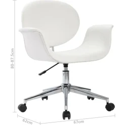 vidaXL Mobiliario De Oficina-Silla de oficina giratoria de cuero sintético