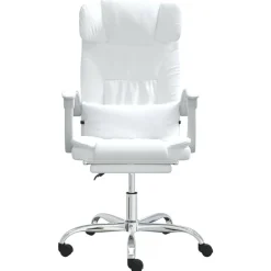 vidaXL Mobiliario De Oficina-Silla de oficina reclinable cuero sintético