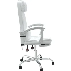 vidaXL Mobiliario De Oficina-Silla de oficina reclinable cuero sintético