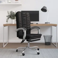 vidaXL Mobiliario De Oficina-Silla de oficina reclinable cuero sintético