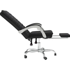 vidaXL Mobiliario De Oficina-Silla de oficina reclinable cuero sintético