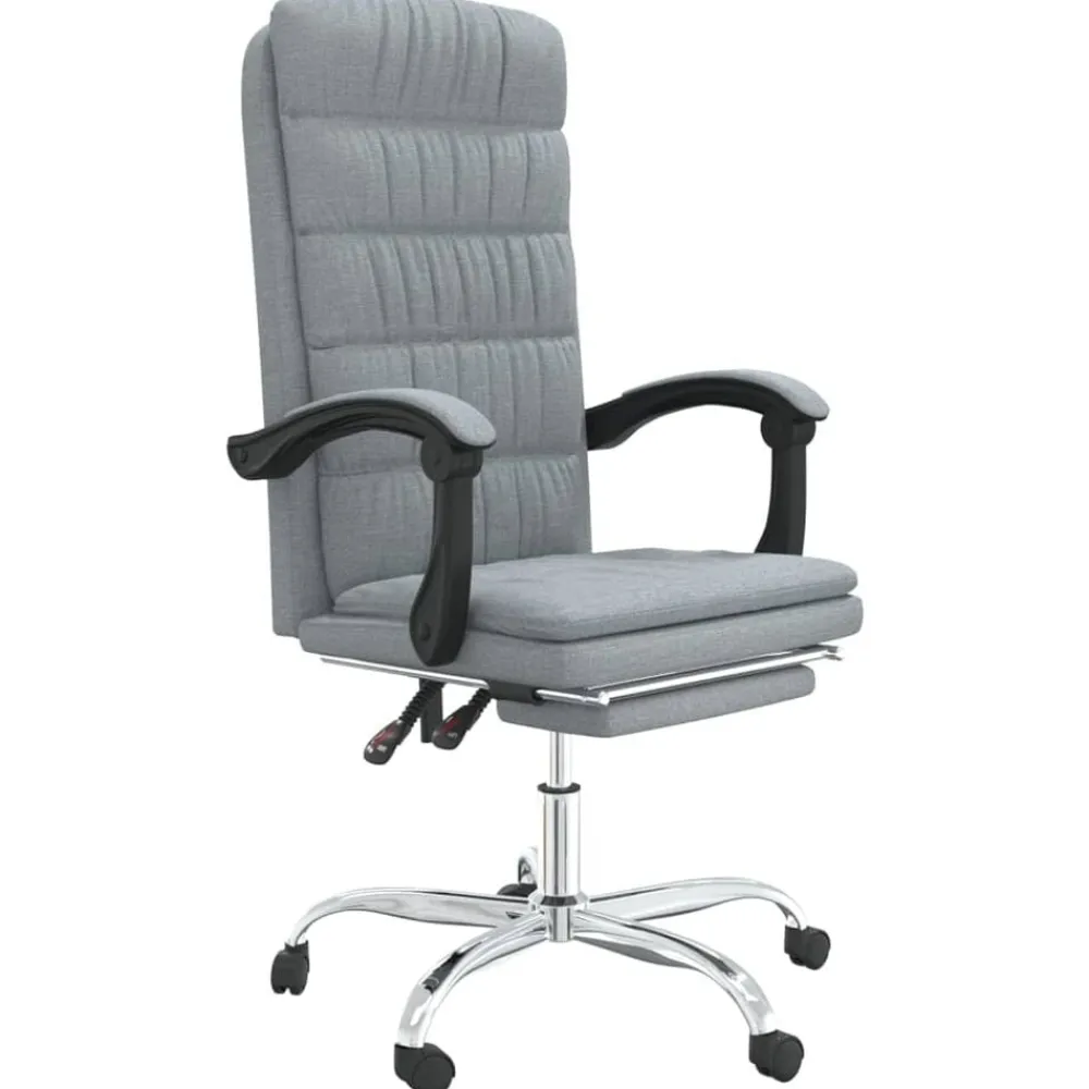 vidaXL Mobiliario De Oficina-Silla de oficina reclinable de tela
