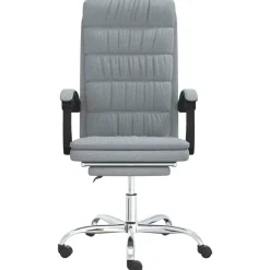 vidaXL Mobiliario De Oficina-Silla de oficina reclinable de tela