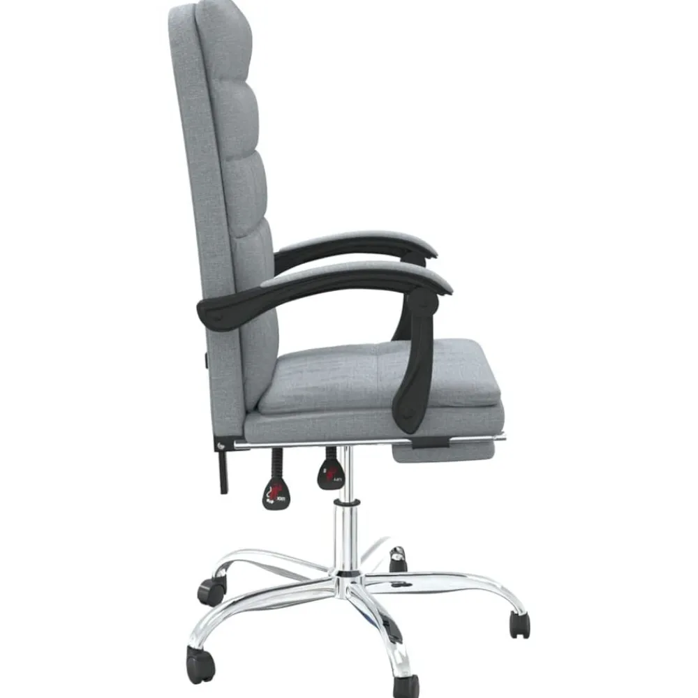 vidaXL Mobiliario De Oficina-Silla de oficina reclinable de tela