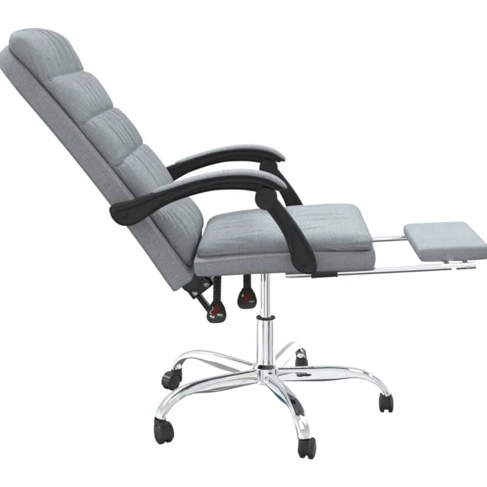vidaXL Mobiliario De Oficina-Silla de oficina reclinable de tela