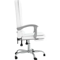 vidaXL Mobiliario De Oficina-Silla de oficina reclinable masaje cuero sintético