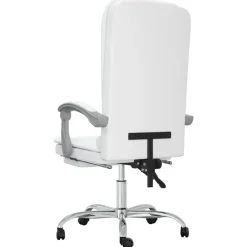 vidaXL Mobiliario De Oficina-Silla de oficina reclinable masaje cuero sintético