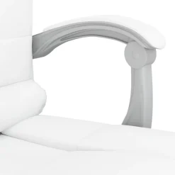 vidaXL Mobiliario De Oficina-Silla de oficina reclinable masaje cuero sintético