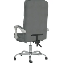 vidaXL Mobiliario De Oficina-Silla de oficina reclinable con masaje de tela