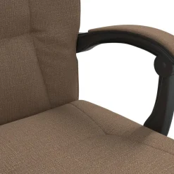 vidaXL Silla de oficina reclinable de tela marrón Marrón Outlet