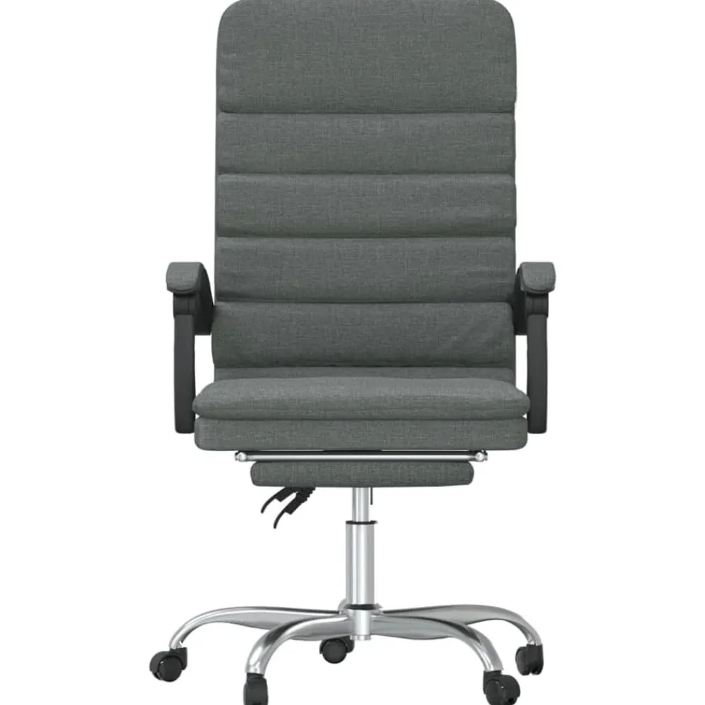 vidaXL Mobiliario De Oficina-Silla de oficina reclinable con masaje de tela