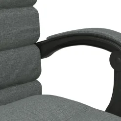 vidaXL Mobiliario De Oficina-Silla de oficina reclinable con masaje de tela