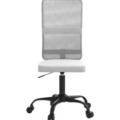 vidaXL Silla de oficina regulable en altura tela de malla blanca Blanco Online