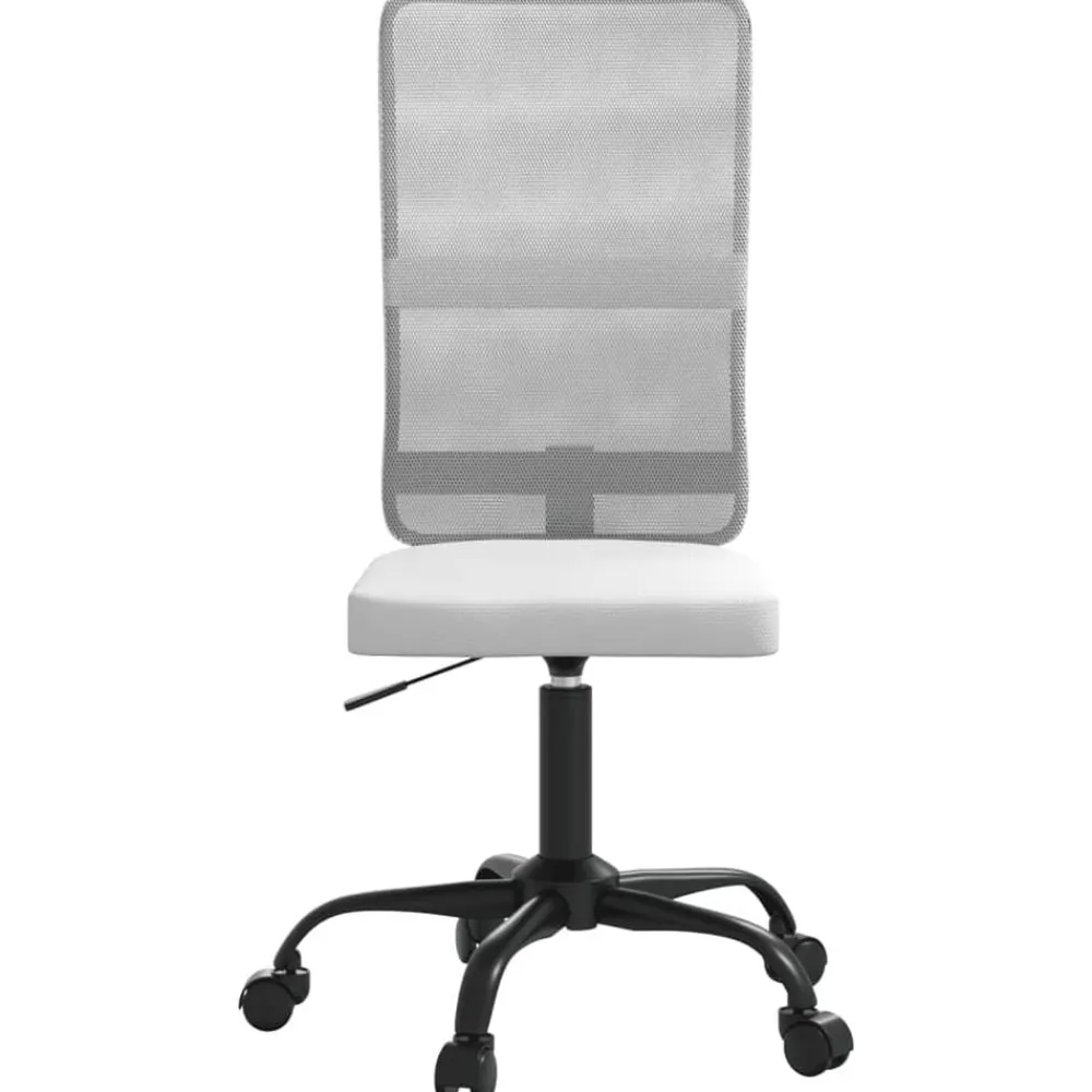 vidaXL Silla de oficina regulable en altura tela de malla blanca Blanco Online