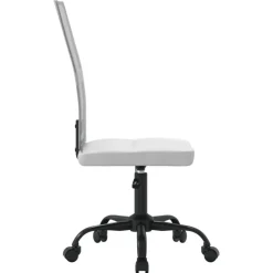 vidaXL Silla de oficina regulable en altura tela de malla blanca Blanco Online