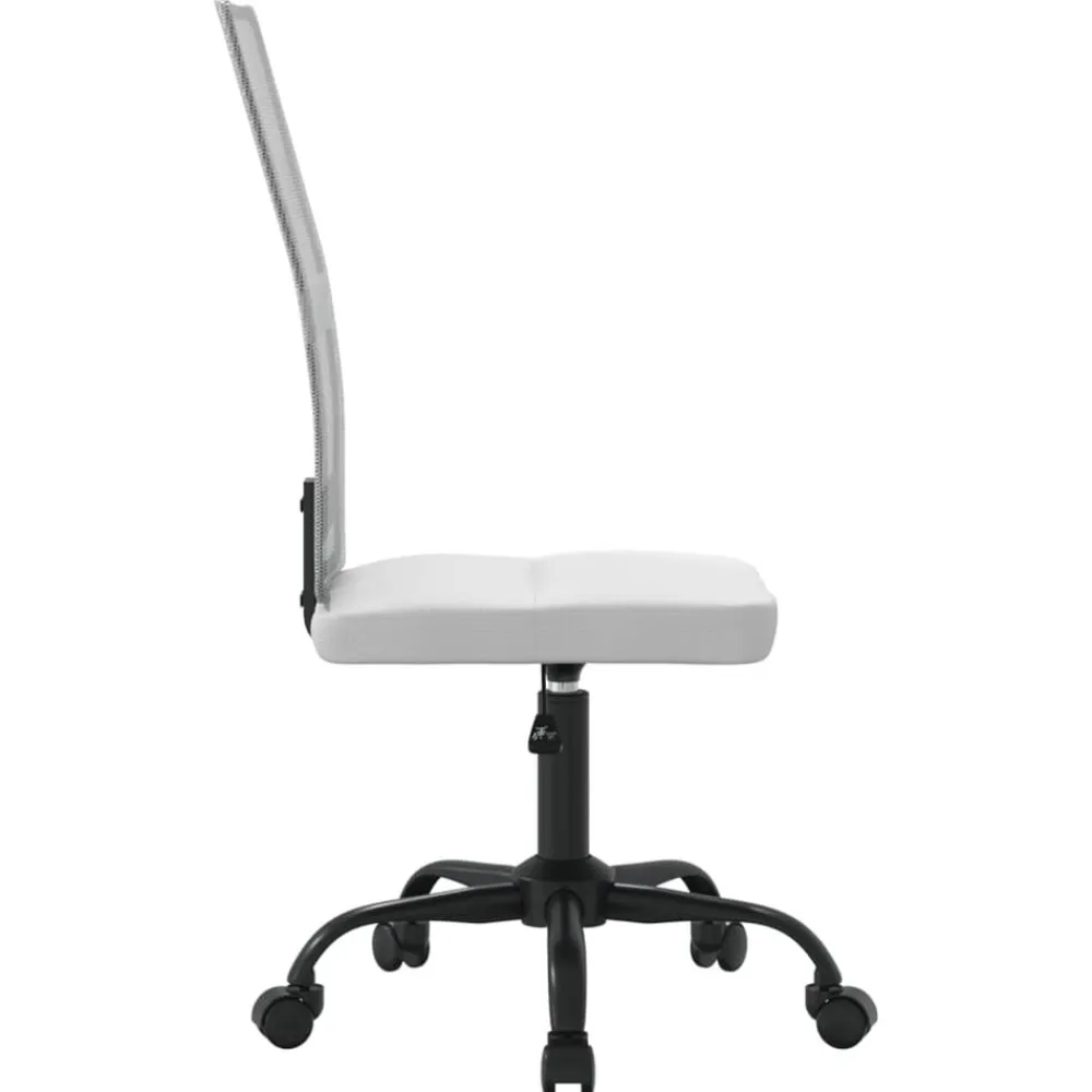 vidaXL Silla de oficina regulable en altura tela de malla blanca Blanco Online