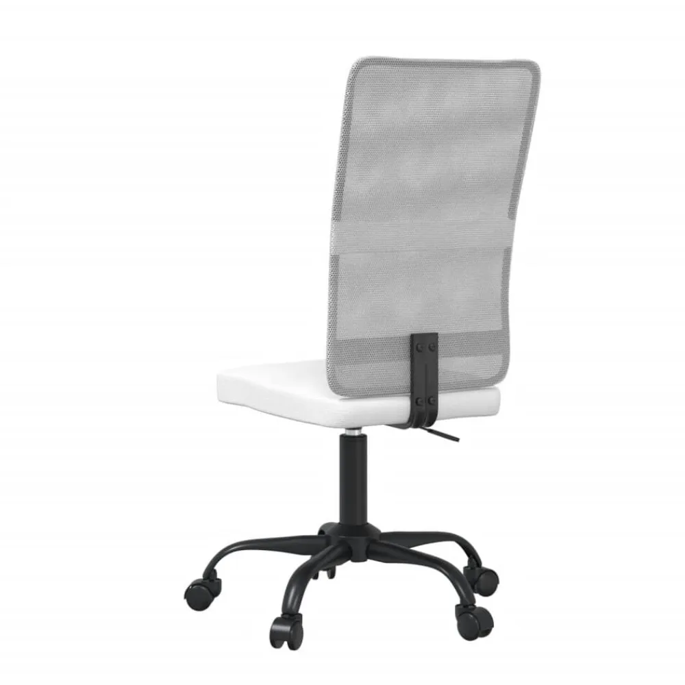 vidaXL Silla de oficina regulable en altura tela de malla blanca Blanco Online