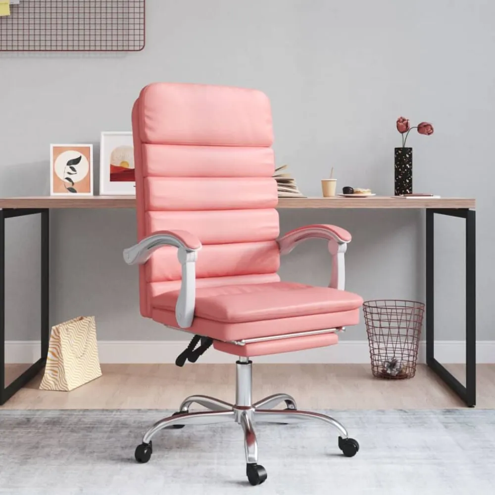 vidaXL Mobiliario De Oficina-Silla de oficina reclinable masaje cuero sintético