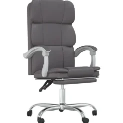 vidaXL Mobiliario De Oficina-Silla de oficina reclinable cuero sintético