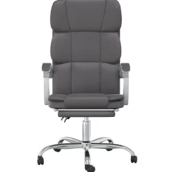 vidaXL Mobiliario De Oficina-Silla de oficina reclinable cuero sintético
